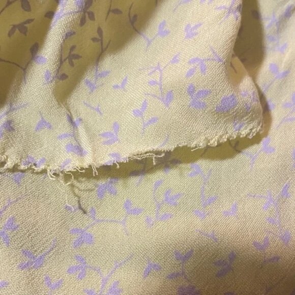 GAP Light Yellow Floral Blouse with Ruffle Neck - Picture 7 of 8